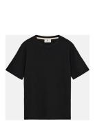 Akkikki S/S Waffle Tee Tops T-shirts Short-sleeved Black Anerkjendt