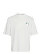 Cfconrad 0197 Relaxed Tee W. Fish P Tops T-shirts Short-sleeved White ...