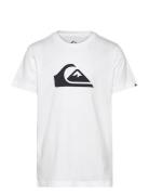 Ev Comp Logo Ss Yth Tops T-shirts Short-sleeved White Quiksilver