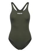 Women's Team Swimsuit Swim Pro Solid Sport Swimsuits Khaki Green Arena