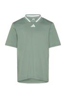 B Sport Collar Sport T-shirts Short-sleeved Green Adidas Golf