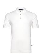 Polo S/S With Buttons Tops Polos Short-sleeved White Lindbergh