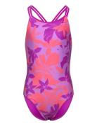 Girls Printed Twinstrap Badedrakt Badetøy Purple Speedo