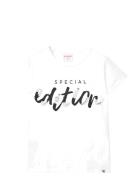 Stretch Knit T-Shirt Tops T-shirts Short-sleeved White Boboli