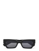 Luna Accessories Sunglasses D-frame- Wayfarer Sunglasses Black MessyWe...