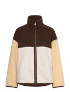 Loose Fleece Zip Jacket Jakke Multi/patterned Monki