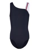 Shoulder Piece Badedrakt Badetøy Navy Tommy Hilfiger