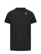 Le Vrai Edouard Tops T-shirts Short-sleeved Black K-Way