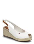 Flag Mid Wedge Espad Slingback Sandal Med Hæl Espadrilles White Tommy ...