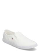 Canvas Slip-On Sneaker Lave Sneakers White Tommy Hilfiger