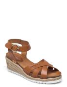 Selma Sandal Med Hæl Espadrilles Brown SWEEKS