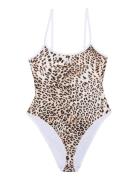 Gzlelou Swimsuit Badedrakt Badetøy Brown Gestuz