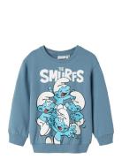 Nmmfred Smurfs Nreg Sweat Unb Bfu Tops Sweat-shirts & Hoodies Sweat-sh...