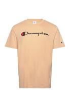 Ss Tee Sport T-shirts Short-sleeved Orange Champion