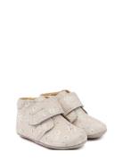 Beginners? Velcro Print Tøfler Innesko Beige Pom Pom