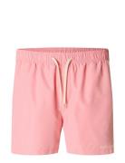 Slhdane-Swimshorts Badeshorts Pink Selected Homme