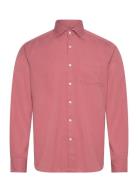 Reg Fit Wide Spread C Gd Twill Tops Shirts Casual Pink Oscar Jacobson