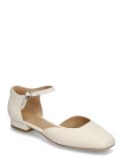 Emellie Nappa Leather Mary Jane Sko Flate Cream Lauren Ralph Lauren