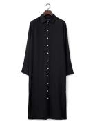 Long Linen Shirt Dress Dresses Shirt Dresses Black Lexington Clothing