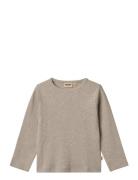 T-Shirt L/S Milo Tops T-shirts Long-sleeved T-shirts Grey Wheat