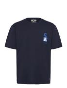 Florian T-Shirt Tops T-shirts Short-sleeved Navy Fat Moose