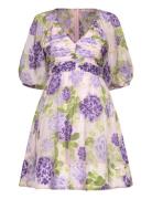 Cupro Mini Dress Kort Kjole Purple By Ti Mo