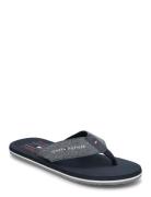 Chambray Beach Sandal Flip-flopper Sandaler Black Tommy Hilfiger