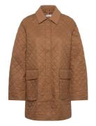 Padded Nylon Reg Quilted Coat Vattert Jakke Beige Tommy Hilfiger