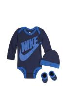 C1-Bodysuit+Hat+Bootie Langermet Bodysuit Navy Nike