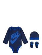 C1-Bodysuit+Hat+Bootie Langermet Bodysuit Navy Nike