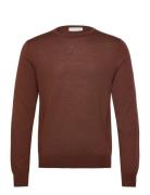 Connor Rws Designers Knitwear Round Necks Brown Tiger Of Sweden