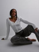 Calvin Klein Jeans - Langermede topper - Bright White - Woven Label Ri...