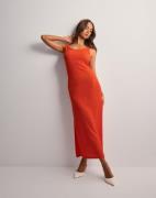 Pieces - Oransje - Pcluna Sl Maxi Dress Sa Bc