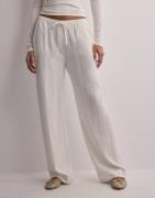 Nelly - Hvit - Pull On Linen Pants