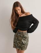 Only - Multi/Mønstrete - Onlleo Sequins Short Skirt Pnt