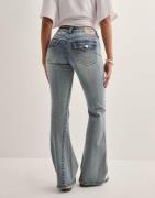 True Religion - Blå - Joey Low Rise Flare Flap