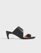 ATP ATELIER - Svart - Trivento Nappa Cutout Heeled Sandals