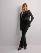 Nelly - Svart - Cute Lace Blouse Top