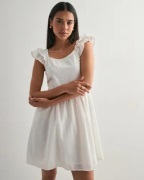 Only - Hvit - Onldeffie Ss Dobby Short Dress Wvn