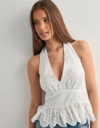 Neo Noir - Hvit - Ribbi Halter Neck Top