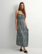 Only - Blå - Onlnelly Life Alexa Midi Dress Noos