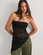 Nelly - Svart - Romantic Lace Tube Top