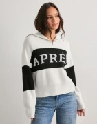 Pieces - Hvit - Pcjordan Ls Half Zip Knit Bc