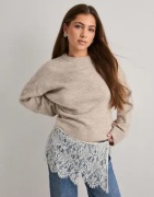 Only - Beige - Onlsimoni L/S O-Neck Pullover Knt N