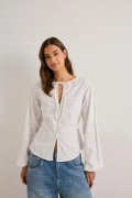 Nelly - Hvit - Clean Structure Blouse