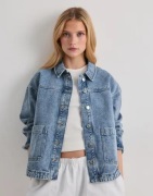 Vero Moda - Blå - Vmjamie Ls Denim Shacket Mix Ga Noo
