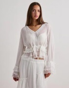 Vero Moda - Hvit - Vmfeline Ls Short Top Exp