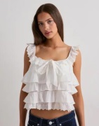 Vero Moda - Hvit - Vmsandy Sl Layered Top Wvn