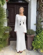 Nelly - Hvit - Crochet Maxi Dress
