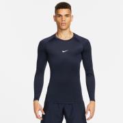 Nike Pro Baselayer Dri-FIT - Navy/Hvit Langermet